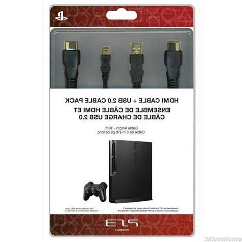 PS3 HDMI Cable + USB 2.0 Cable Pack .